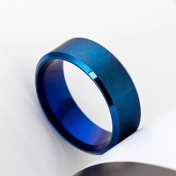 Jewelry - 8mm Stainless Steel Titanium Band Ring Men Women